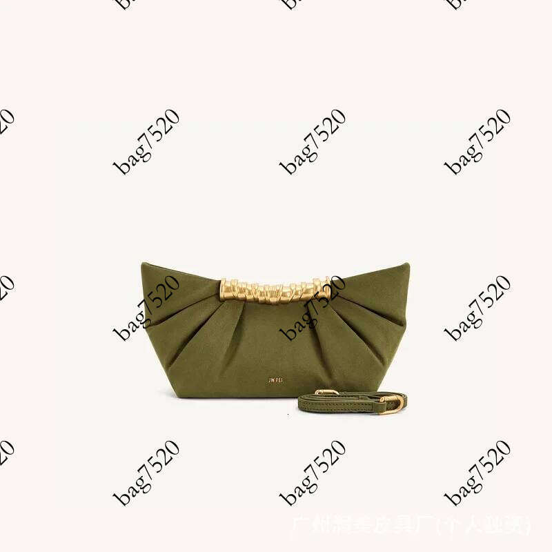 Pleated Clutch, Metallic, Fashionable, High-end, New Style, Suitable for Evening Events Pingshuo