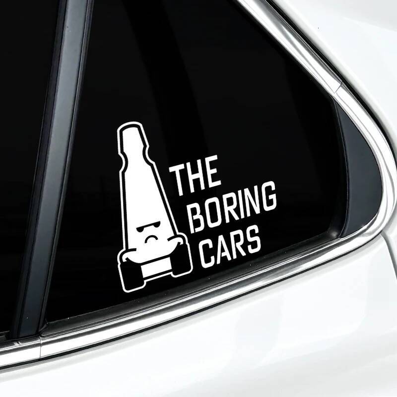 Bestseller The Boring Cars TBC Funny Car Stickers Waterproof for Auto Rear Triangle Window Bumper Vinyl Decals Warning Decoration ddmycat