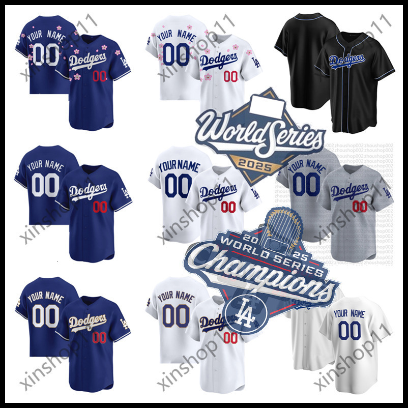 2025 Custom Dodgers Jersey Shohei 17 Ohtani Mookie 50 Betts 18 Yamamoto Freddie 5 Freeman 34 Valenzuela 11 Smith Men Women Youth Baseball Jerseys