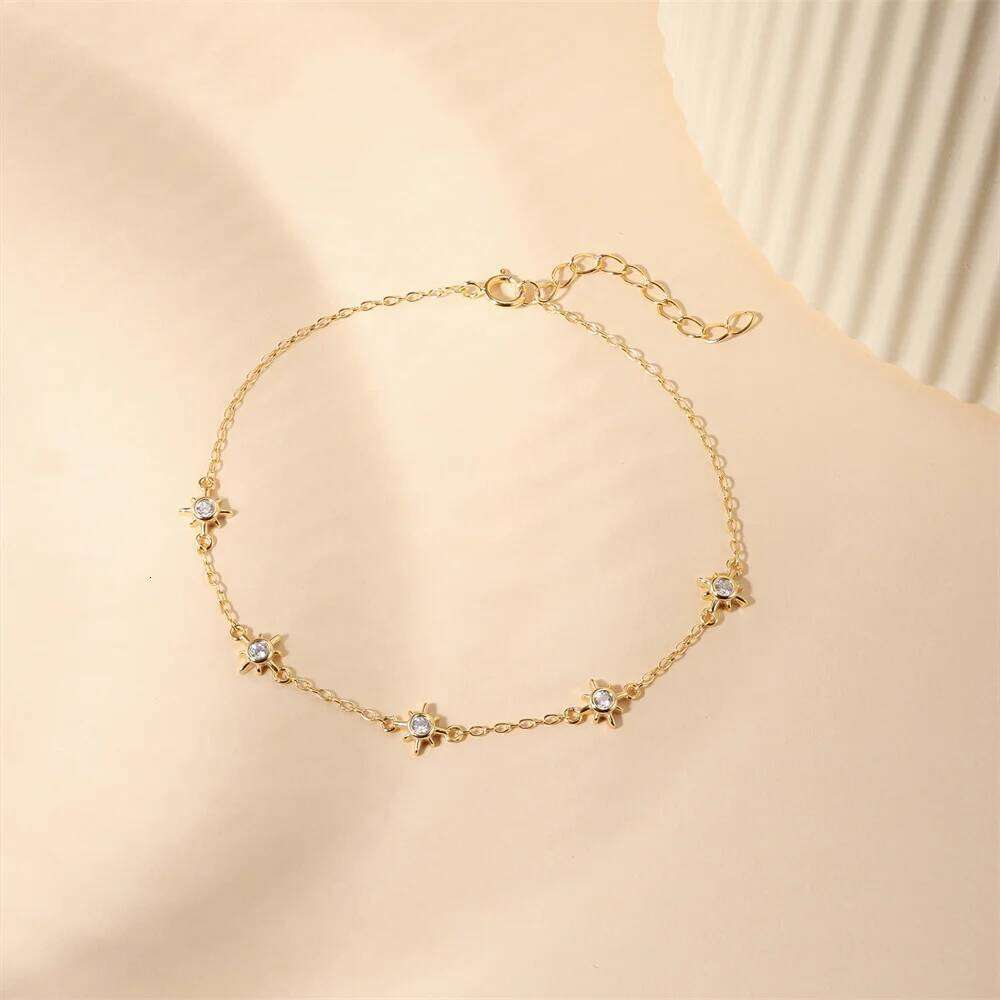 AIDE 925 Sterling Silver Princess Sky Blue Bow Bracelet For Women Korean Ins Sweet Fashion Jewelry Girl Baby Birthday Party Gift