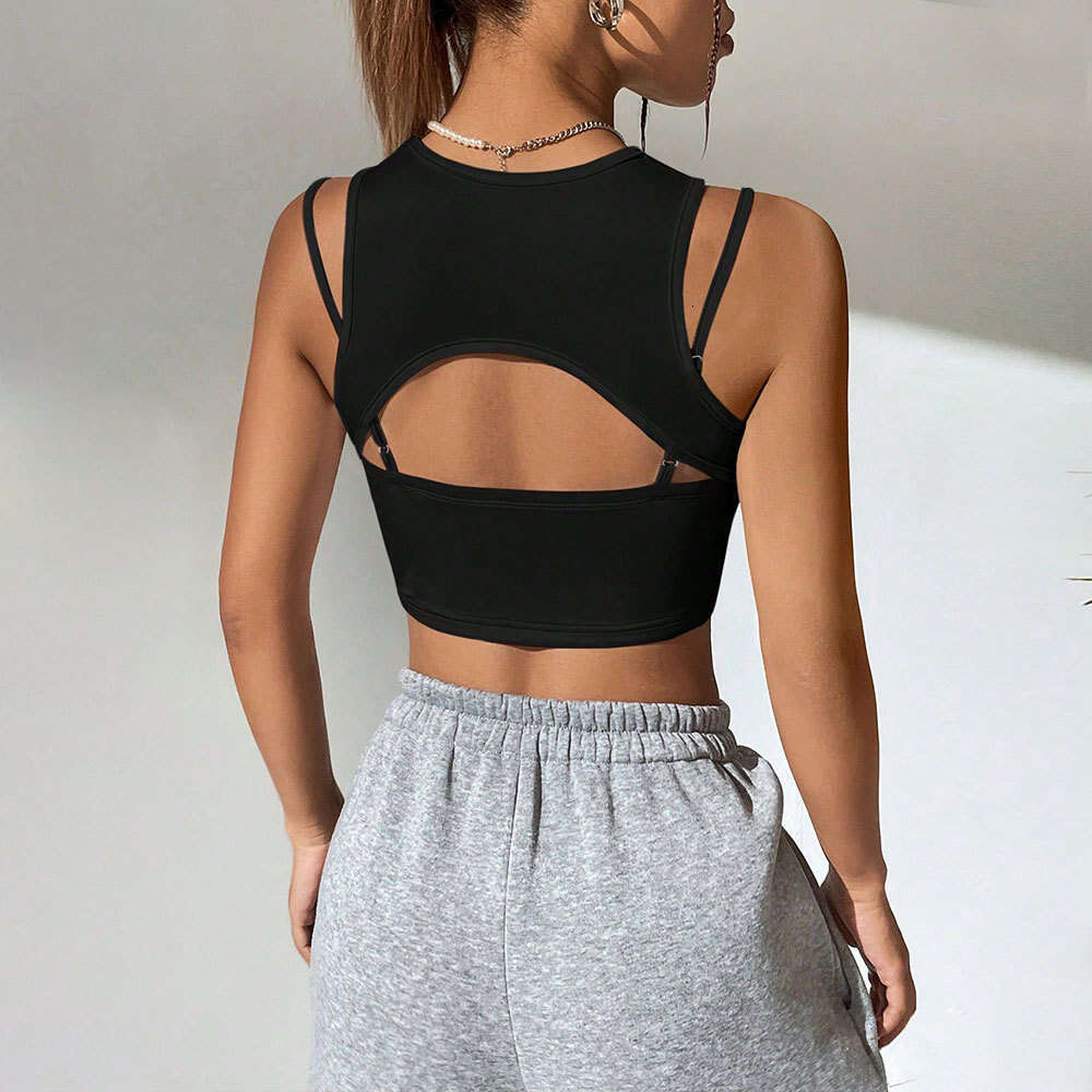 Cross-Border Hot Sale Basic Ins Trend Street Style T-Shirt 2026 Spring Summer New Slim Fit Sleeveless Vest Top