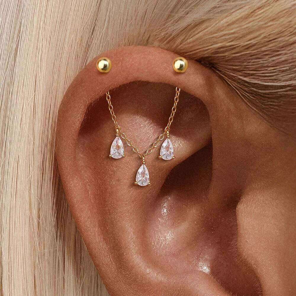 AIDE 925 Sterling Silver Long Tassel Chain Piercing Earrings Women Charms Fit For Studs Hoops DIY Fine Jewelry