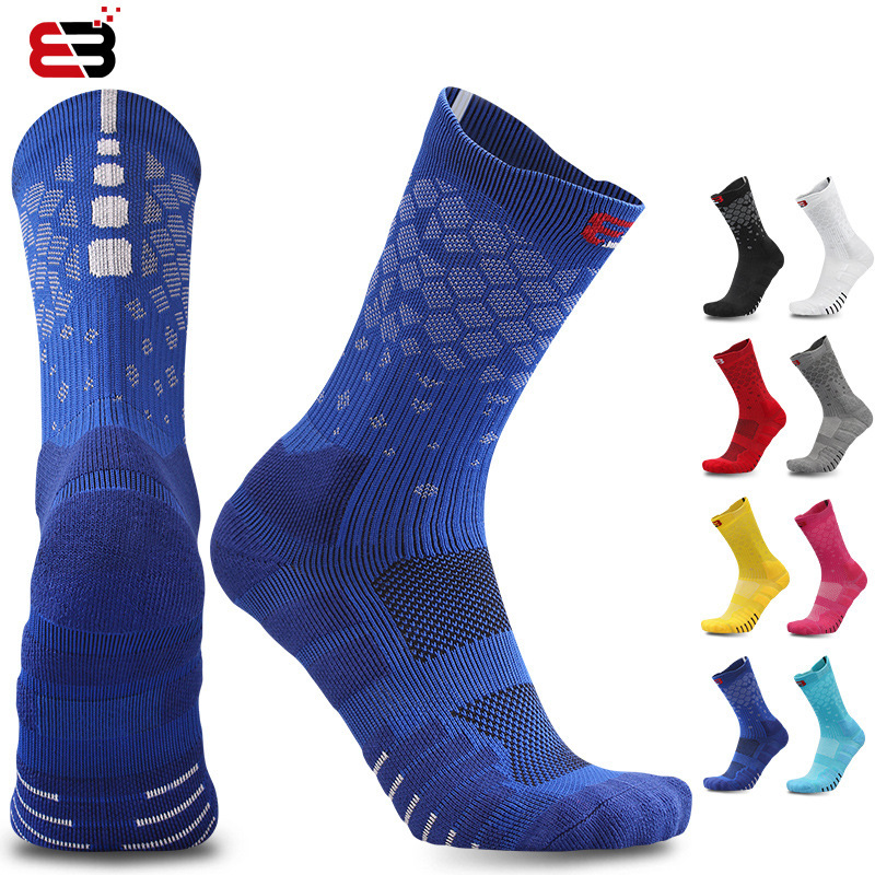 Trendy Professional Basketball Socks Practical Player Version High-Top Men And Women Long Tube Running Mid-Tube Thickened Towel Bottom Sports Socks