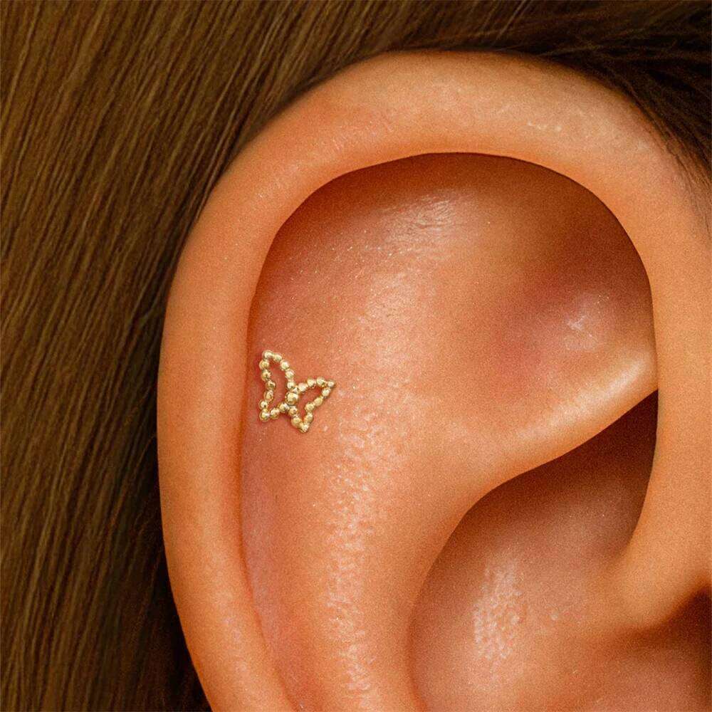 Aide 925 Sterling Silver Cute Bow Pink Zircon Piercing Stud Earrings For Women K Gold Elegant Sweet Bohemian Jewelry Party Gift