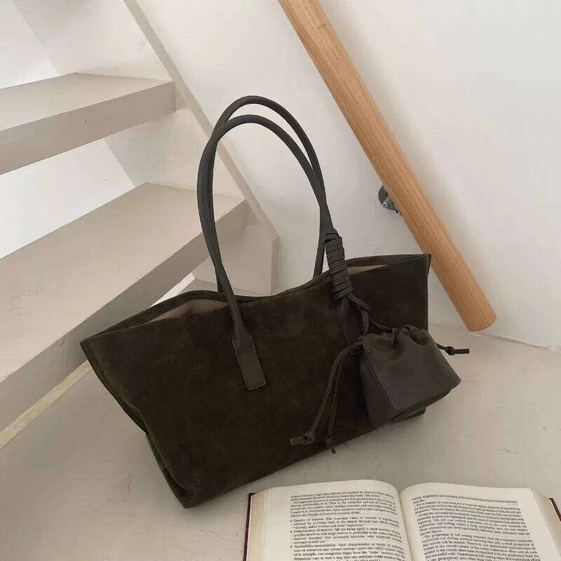 2026 Oversized Suede Bag Women Shoulder Handbag And Purses Luxury Bags Roomy Casual Tote Large Capacity New In Xiu Lai Si
