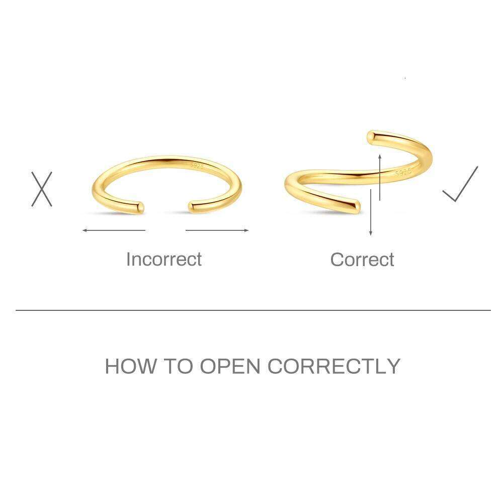 Aide Sterling Silver 925 Pierceing Zircon Simple Round Size Printing Twist Rope Ring Women Jewelry Nose Rings 1pc