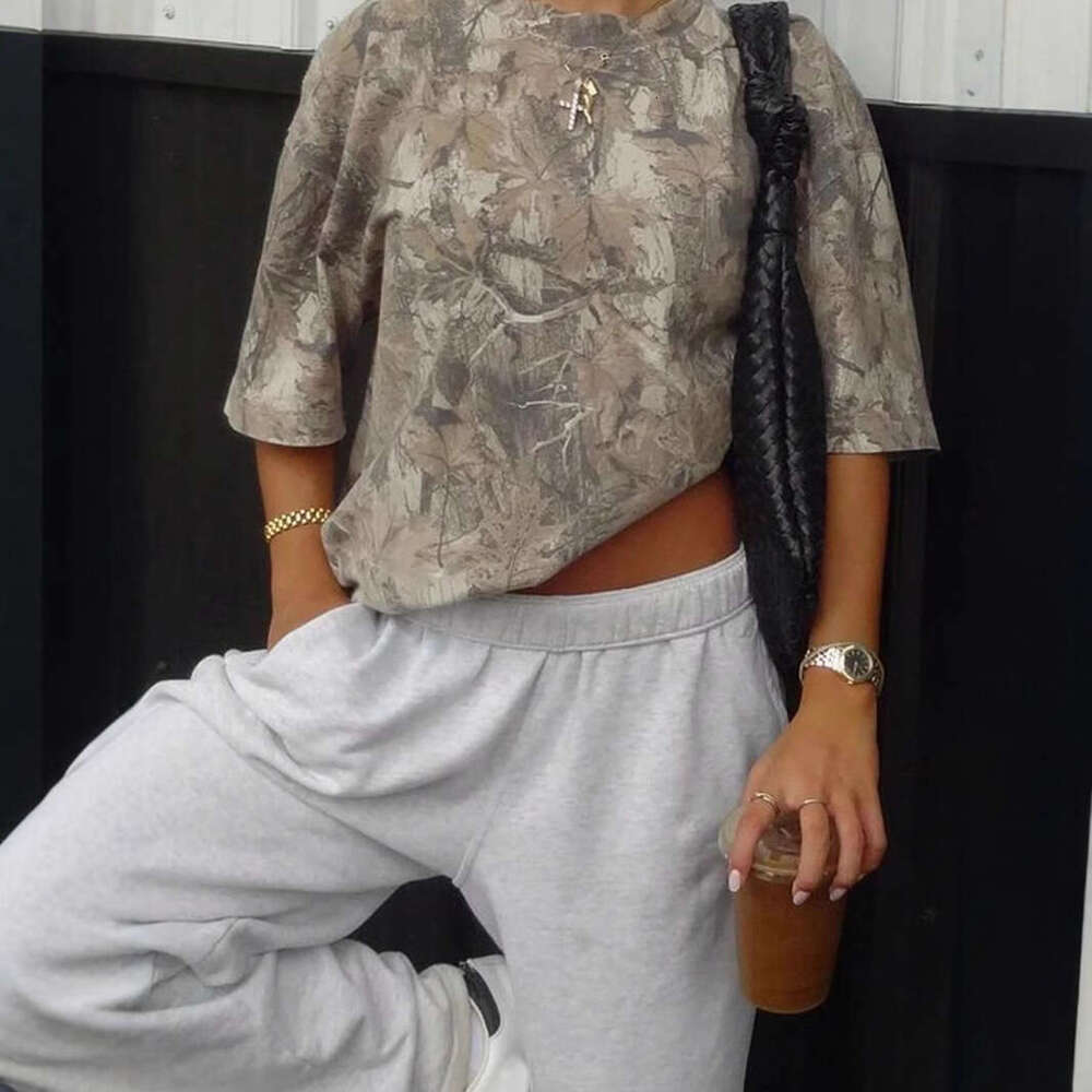 European and American Trend Round Neck Printed Short Summer Thin Trendy Brand Half Sleeve T-Shirt Loose Casual Cross-Border