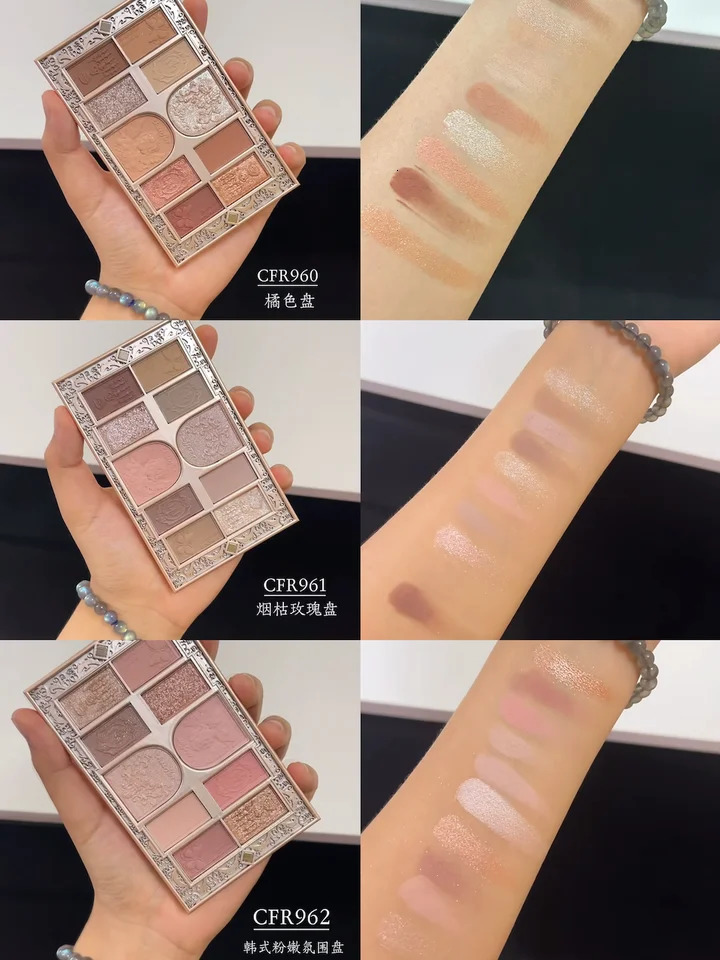 Cheerflor 10 Colors Eyeshadow Palette Powder Matte Shimmer Glitter Natural Nude Tone Fine Flash Longlasting Eye Brighten Makeup 251231