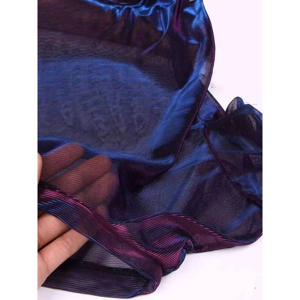 Sexy Mesh Blouse 2025 Summer See-Through Shirts Short Sleeve Perspective Shine Casual Women Tops Lady Vintage Blusas