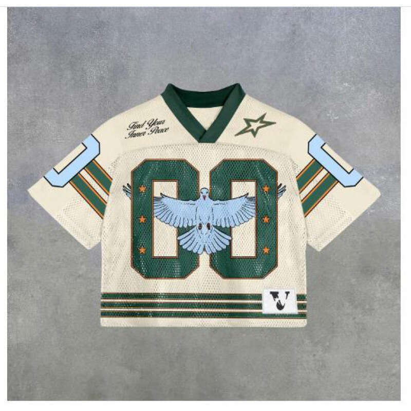 2026 Cross-Border Jersey European and American Foreign Trade New Casual V-Neck Short Sleeve Digital Print Pullover Men's T-Shirt