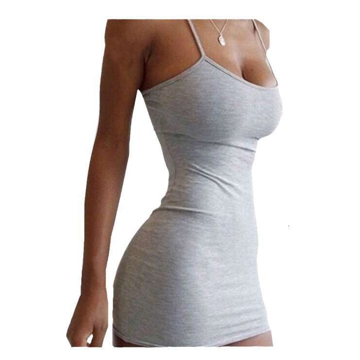 Foreign Trade Spring Summer Women's European and American Nightclub Bodycon Sexy Strap Outdoor Beach Dress