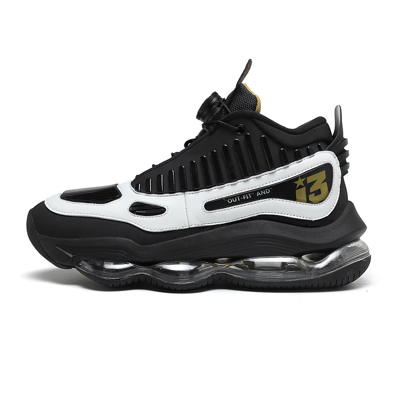 Iverson Air Cushion Basketball Shoes for Guards, 2026 New Men's Mid Top Sneakers, Breathable Durable Student Sports Shoes