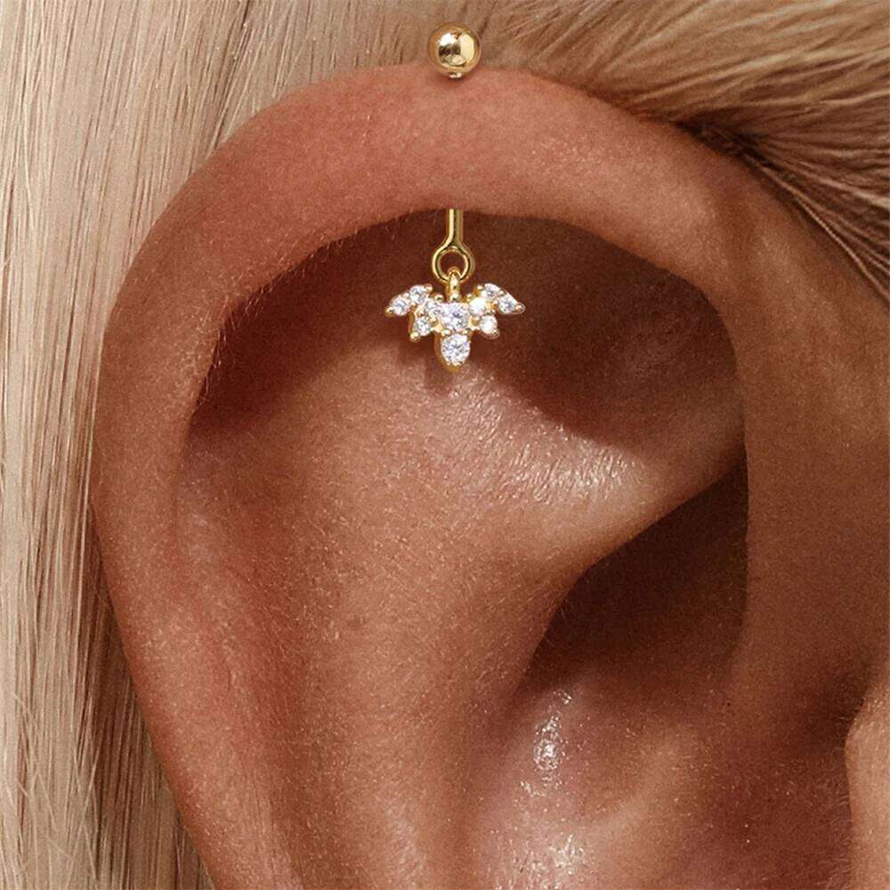 Aide 1piece 925 Sterling Silver Screw Bead Piercing Stud Earrings for Women Nose Navel Nail Ear Studs DIY y2K Fine Jewelry