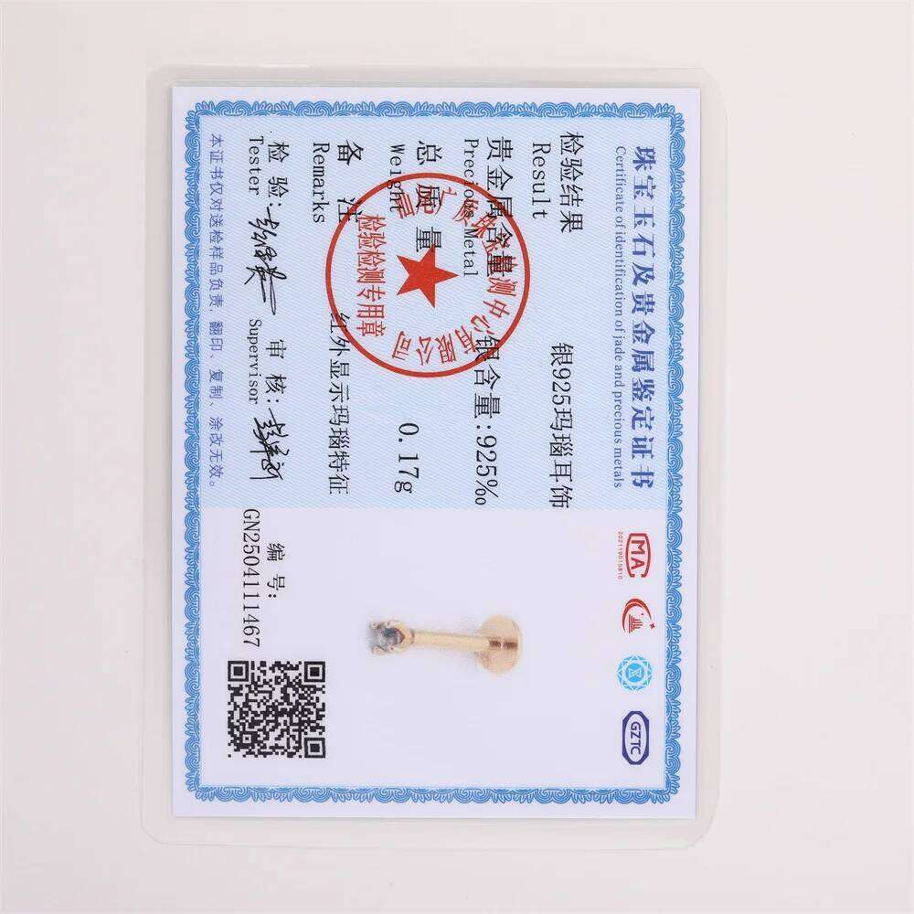 Aide 1PC Natural Water Grass Agate 925 Sterling Silver Flat Head Thread Puncture Green Moss Piercing Ear Bone Earring