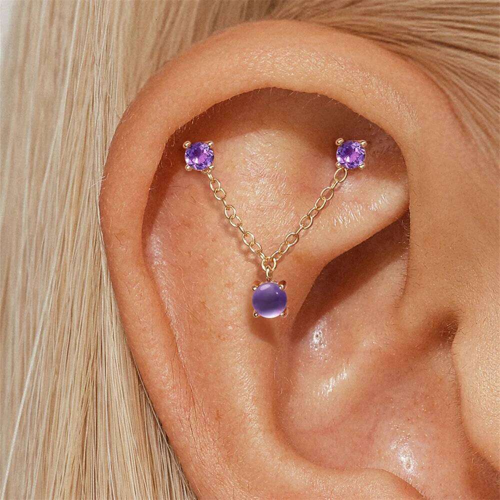 Aide S925 Sterling Silver Miniature Zircon Y2k Colors CZ Chains Charms Diy Jewelry Making Accessories Earring Necklace Bracelet