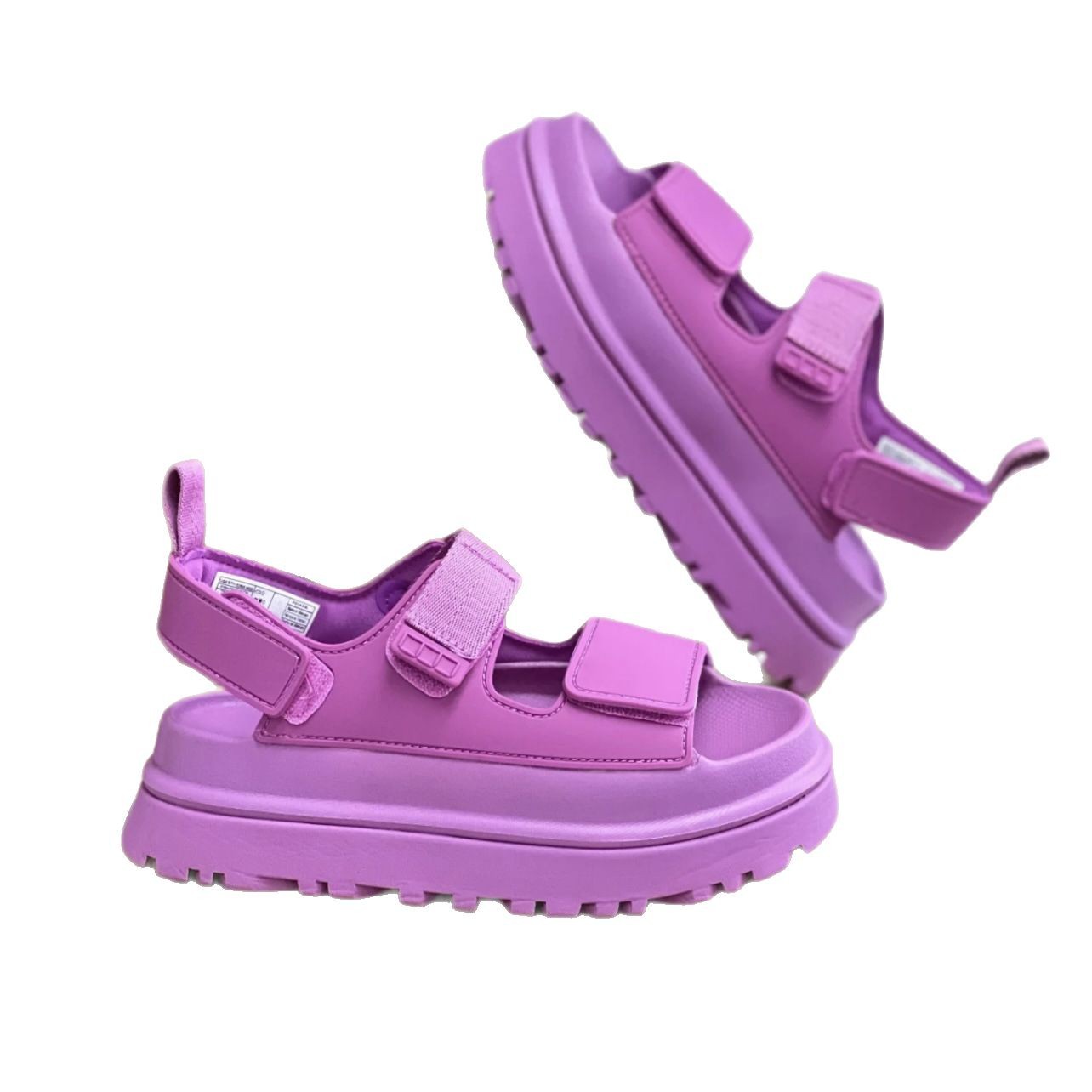 Free shipping Limited edition Sandals 2026 Female Short Thick Bottom Casual Velcro One Word Strap Fashionable