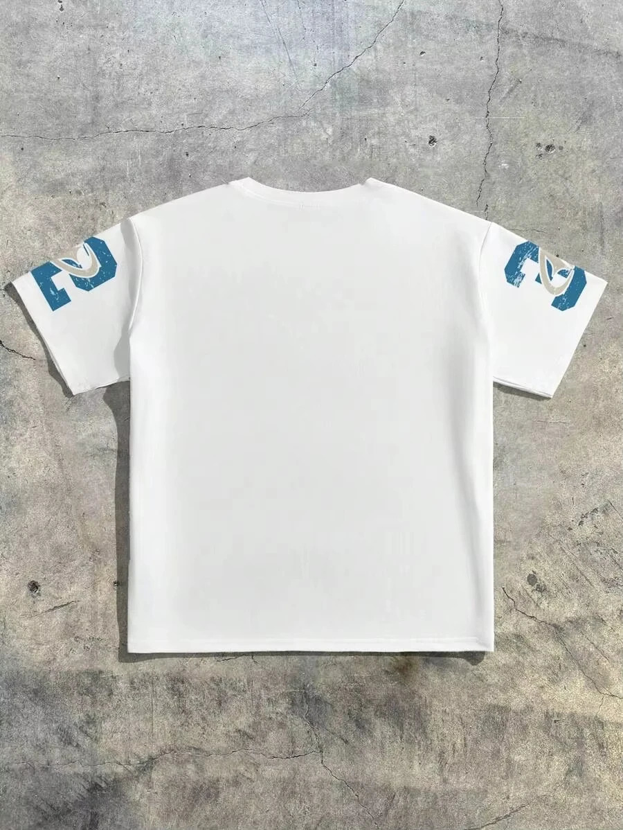 Selling Men Printed Jesus Last Supper T-Shirt Round Neck Jersey Short Sleeved Style Top Informal Gothic Retro Hip-Hop Style 251230 - view 7
