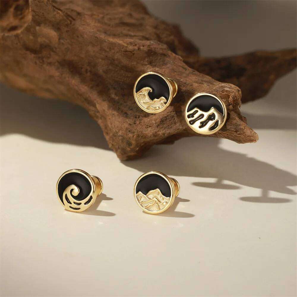 Aide 1piece 925 Sterling Silver Internal Spiral Puncture Stud For Girlfriend Oil Dripping Flat Back Piercing Earrings