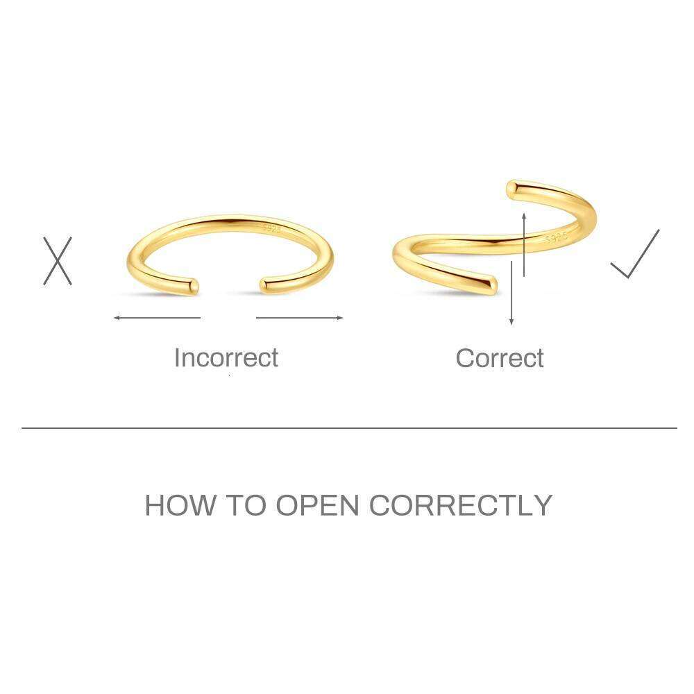 Aide Sterling Silver 925 Pierceing Zircon Simple Round Size Printing Twist Rope Ring Women Jewelry Nose Rings 1pc