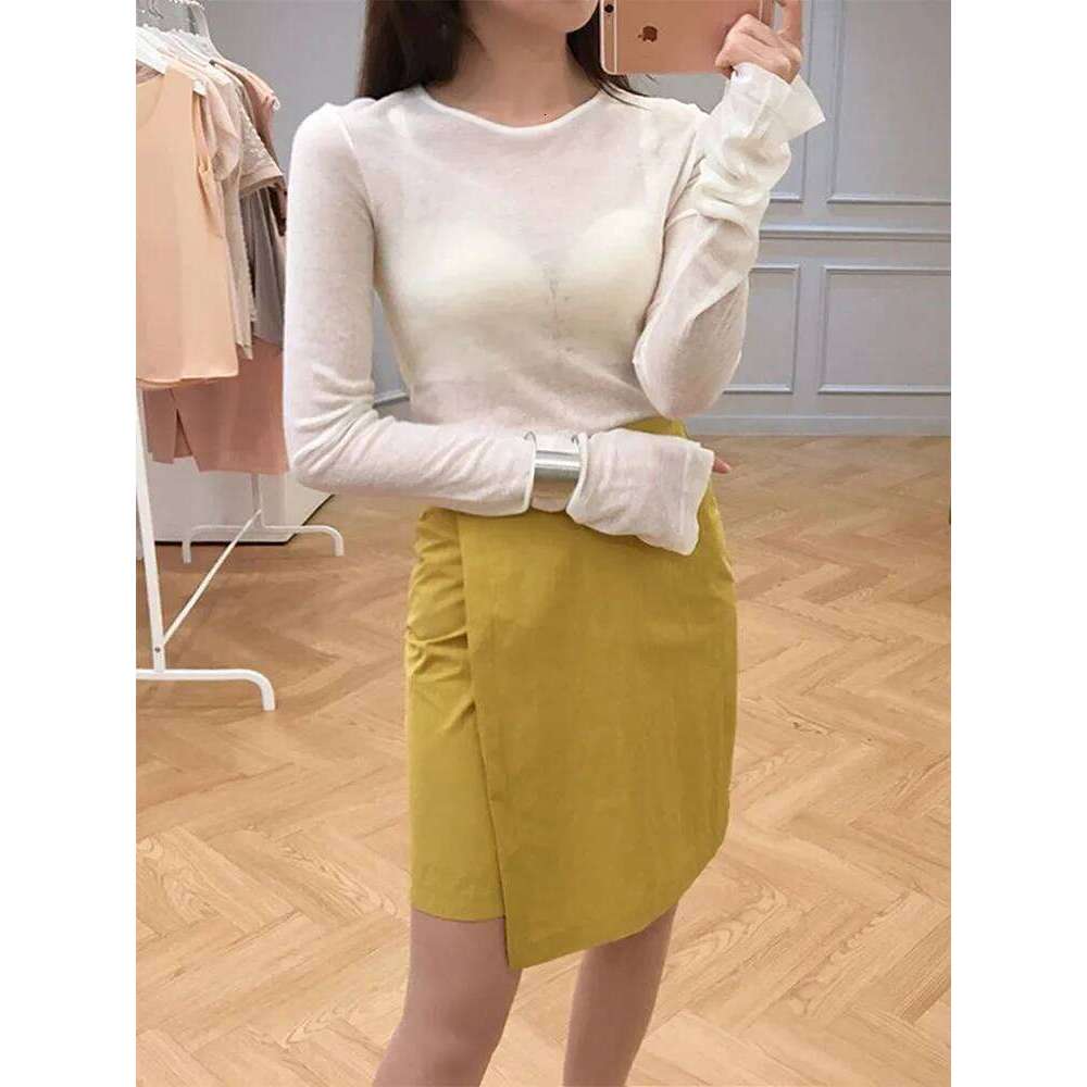 Sexy Women T-Shirt Long Sleeve Korean Style Slim Basic Elasticity Tshirt Top Womens Clothing T Shirt Femme