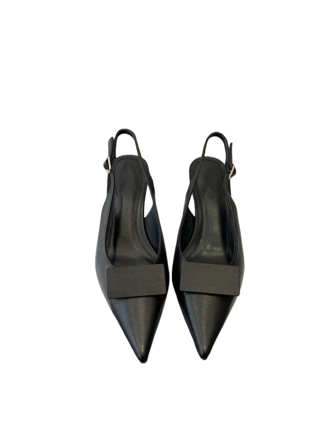 613AAAAA Master Quality Pointed Toe Low Heel High Heels with Back Strap