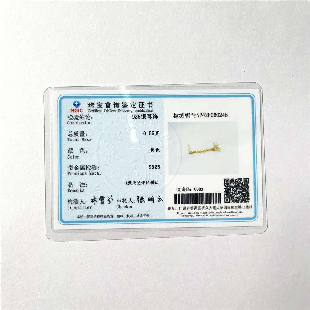 Aide 925 Sterling Silver 1pc Mini Zircon Tassel Long Chain Dangling Stud Earring For Women Minimalist Elegant Jewelry Party Gift