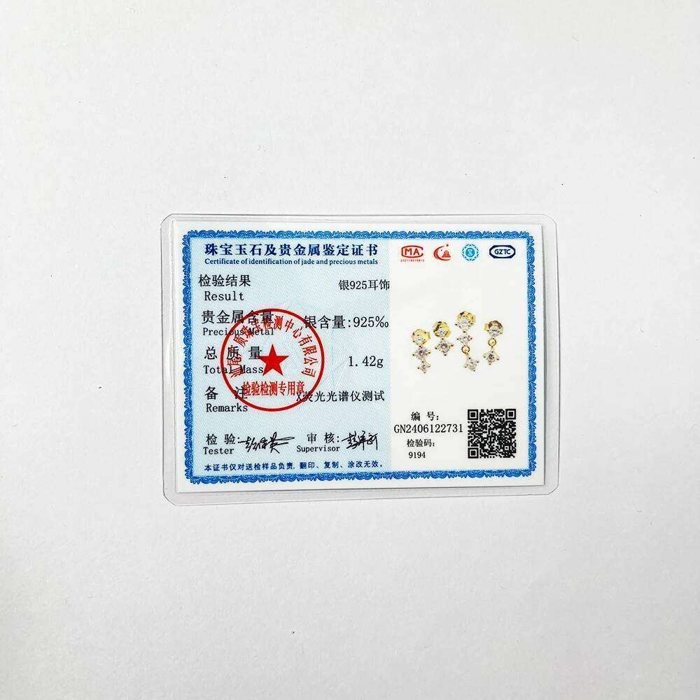 Aide 925 Sterling Silver 4PCS Set 7.5/9/10/13mm Zircon Piercing Stud Earring For Women Luxury Gold Pendientes Dangling Jewelry