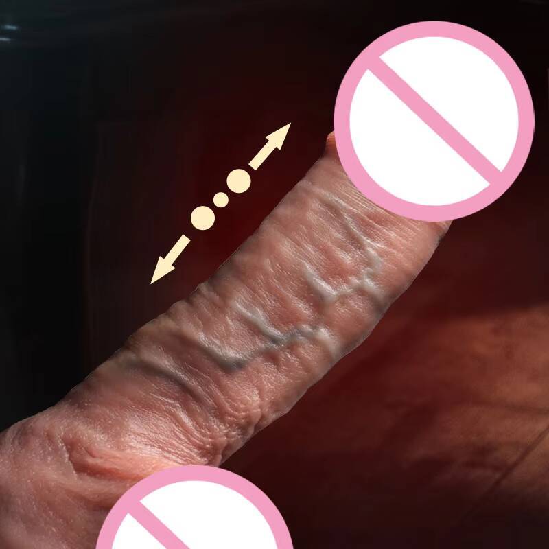 Realistic Vibrating Retractable Heated Dildo Adult Sex Toys Female Massage Thrusting Silicone Huge Realistic Dildo for Women