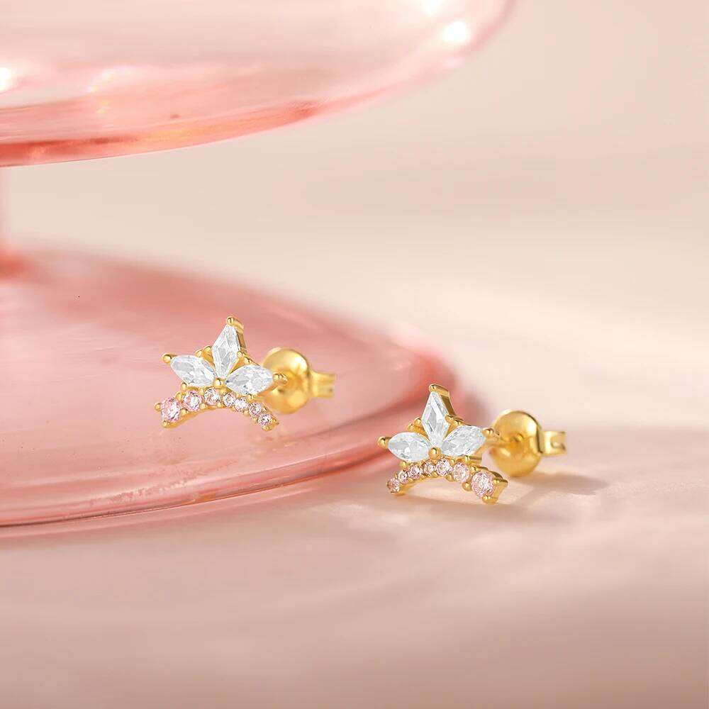 Aide 925 Sterling Silver Stud Earrings For Women Candy Series Sweet Hypoallergenic Ear Studs Minimalist Flower Piercing Jewelry