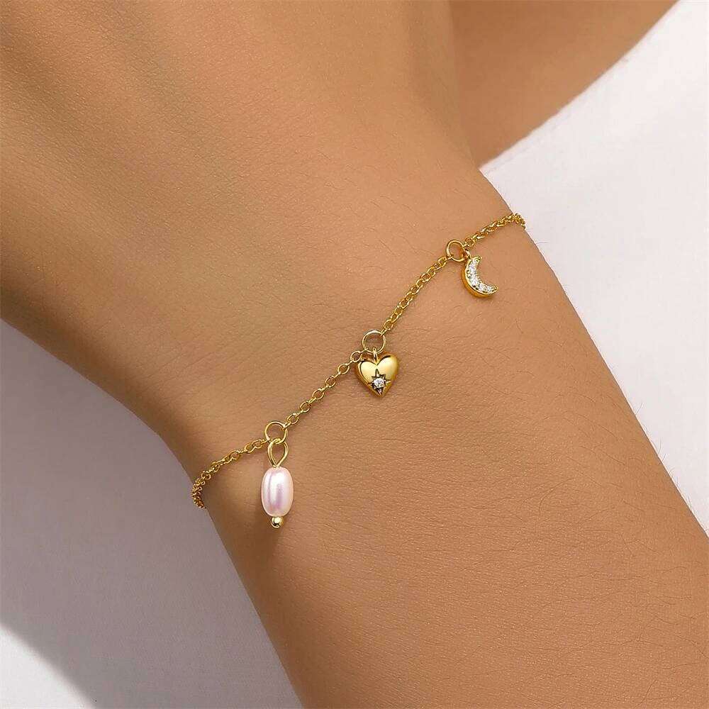 Aide 925 Sterling Silver Zircon Bracelets Women Korean Fashion Sweet Girls Sparkling Delicate Chain Bracelet Party Jewelry Gifts