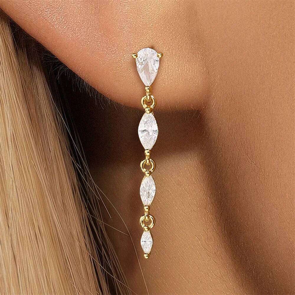 Aide 925 Sterling Silver Long Tassel Pendant Dangle Earrings for Women Trend Korean Fashion Drop Earring Wedding Luxury Jewelry