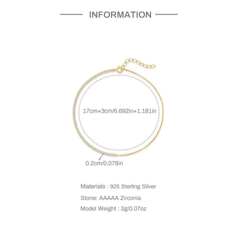 Aide 925 Sterling Silver Star Moon Pendant Girl Trendy Elegant Shiny Zirconia Adjustable Chain Bracelet Women Jewelry