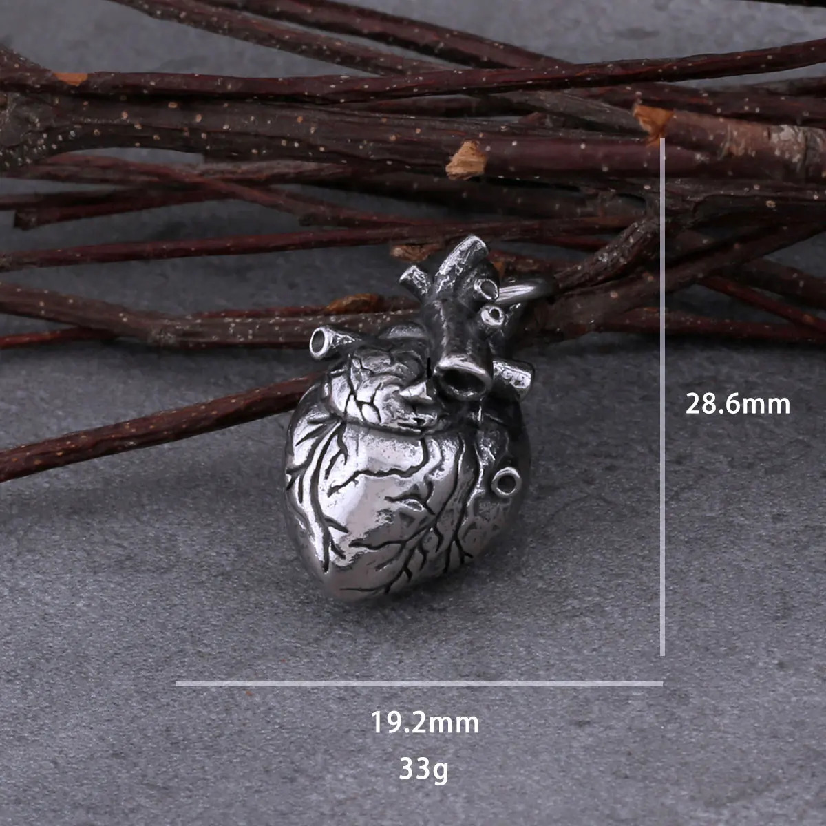 Fashion Hip Hop Heart Necklace Stainless Steel For Men and Women Punk Vintage Biker Pendant Charm Lucky Heart Jewelry Gifts 251230