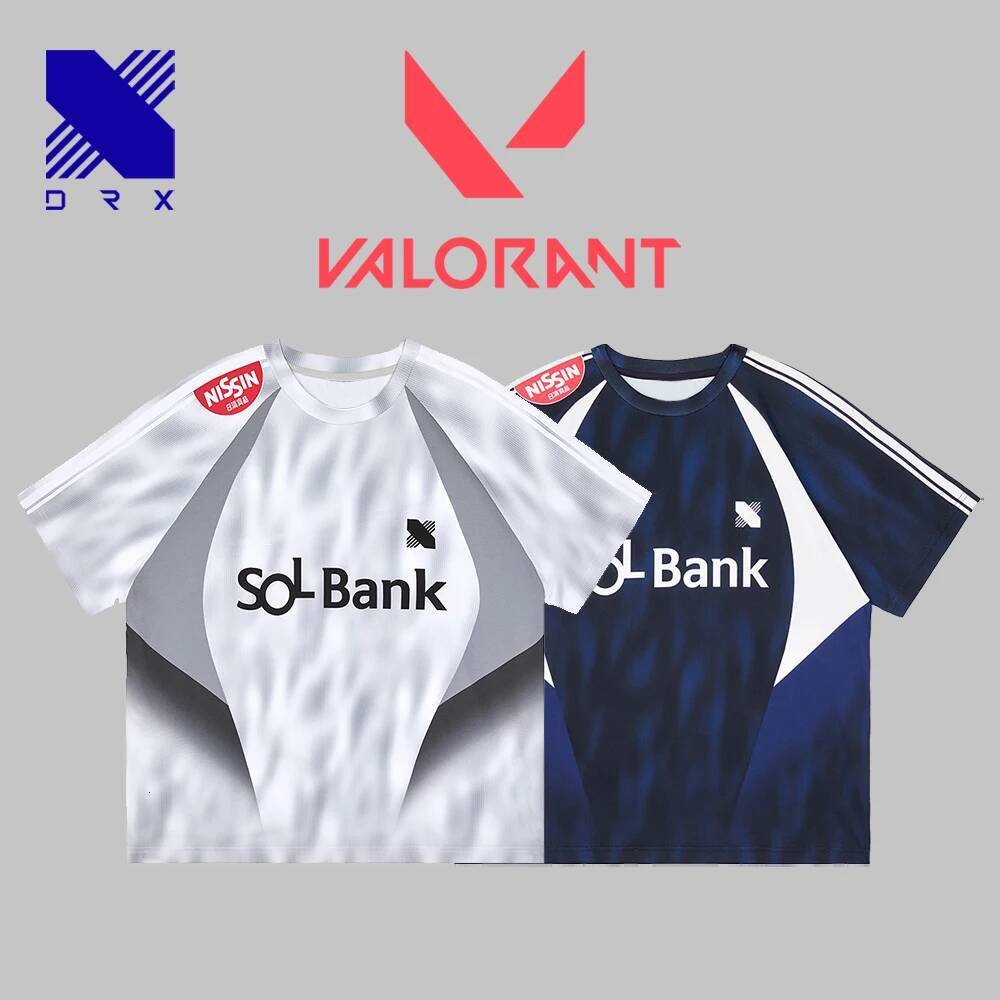 Men's T-shirts Valorant Esports Club Uniform Drx New Jersey Vct Masters Bangkok Tournament Training Suit Mens and Womens Sports t Shirts Luzl