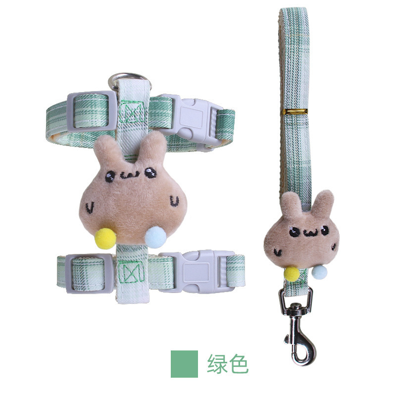 Cross border Adjustable Cat Traction Rope Pet Rabbit Series Set Small Dog Rope Dog Chest Strap