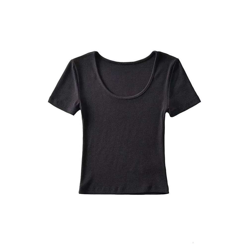 Casual Summer Woman Slim Fit T-shirt Tight Short-Sleeve O-neck Tee Crop Tops