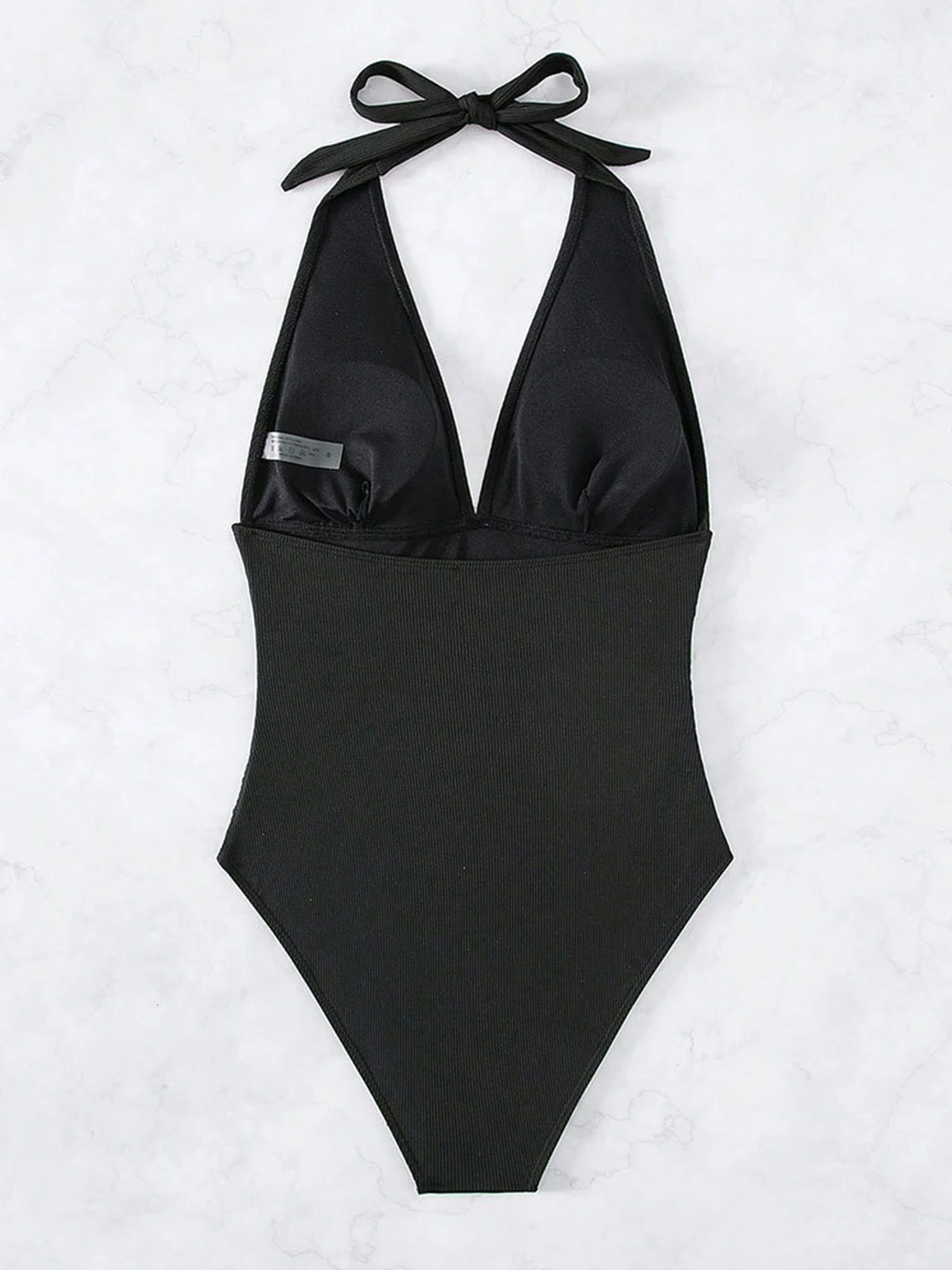 Sexy Deep VNeck One Piece Swimsuit For Women Halter Push Up Swimwear Female Bodysuit Monokini Bathing Suits Beachwear 251231