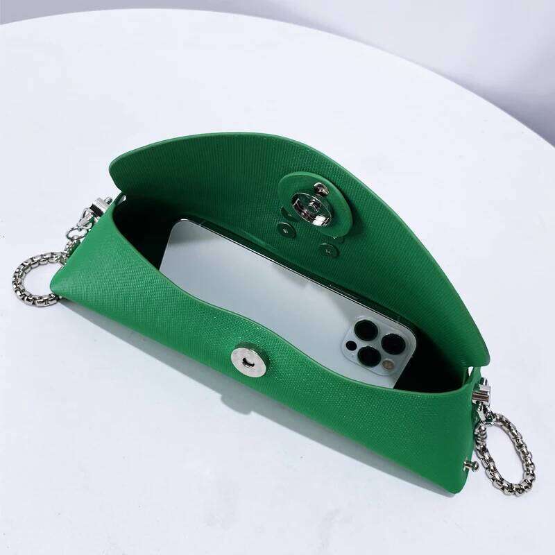 Ladies Evening Bags For Women Luxury Designer Handbags Purses 2024 New In PU Ring Handle Mosaic Imitation Diamond Chain Shoulder