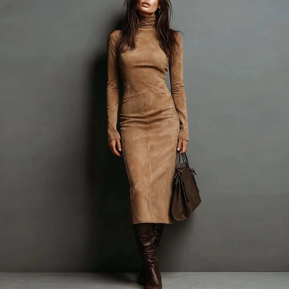 2026 New Autumn Winter Sexy Slim Fit Long Sleeve Base for Women Slimming with Coat Elegant Bodycon Dress