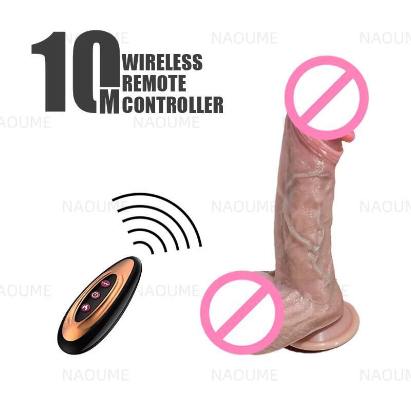 Liquid Silicone Dildo Vibrator for Women Penis Artificial Telescopic Heating Sex Toys Wireless Remote Control Dildos for Women