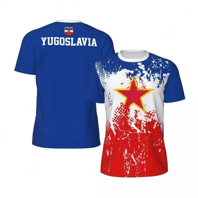 N121 Men's T-shirts Yugoslavia Flag 3d Printed Jersey Summer Fashion Short Sleeve Casual Mens Sports t Shirt Quick Dry Breathable T-shirts