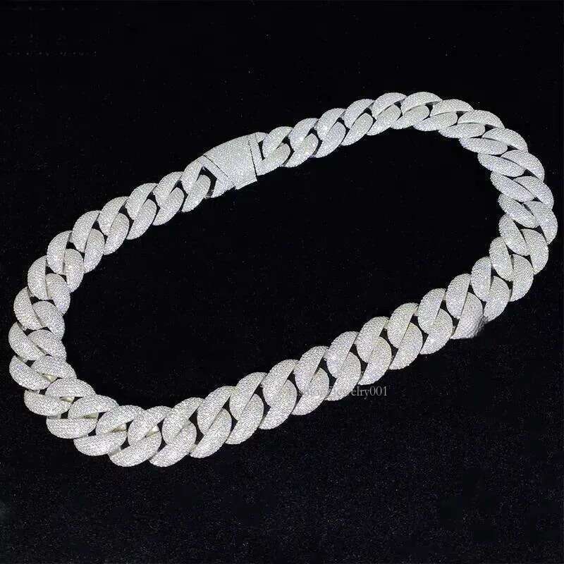 23mm High Quality Hip Hop Jewelry Big Cuban Link Chain Custom Mens Necklace Iced Out VVS Moissanite Diamond With Gra Certified aa
