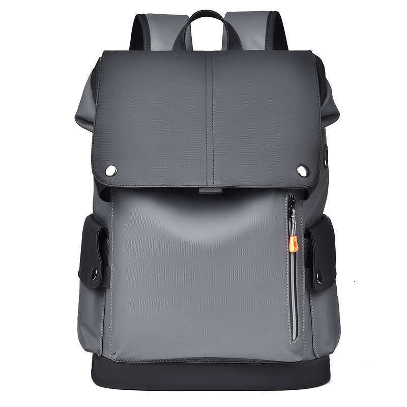 Cross-Border New Business Backpack Men's Double Shoulder Large Capacity Travel Laptop Work Functional Bag Trendy PU Leather