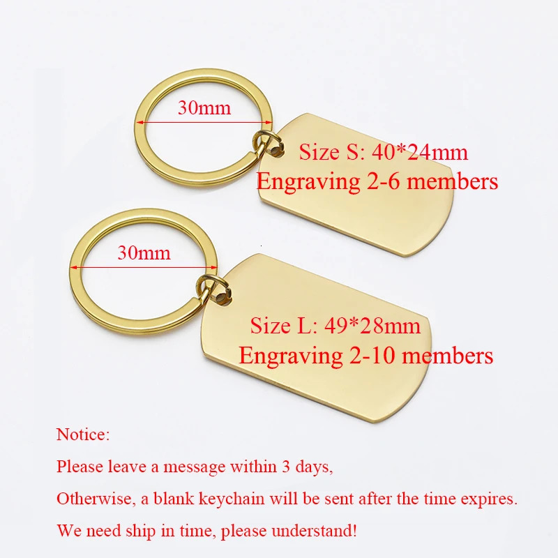 Personalized Family Gifts Keychain Custom Mom Dad Daughter Son Pet Key Chain Engraved Stainless Steel Mother Father Kids Keyring 251230