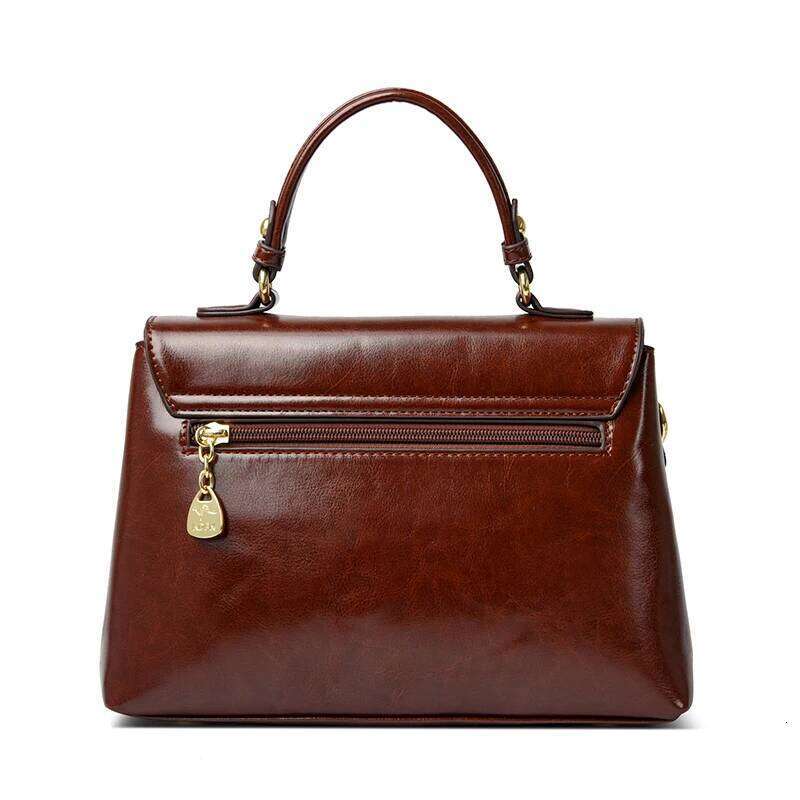 Women Top Handle Bag High Quality Leather Laidies Handbags Purses Luxury Bags Genuine Vintage Shoulder Messenger Sac JINXIANGGUO TOTE
