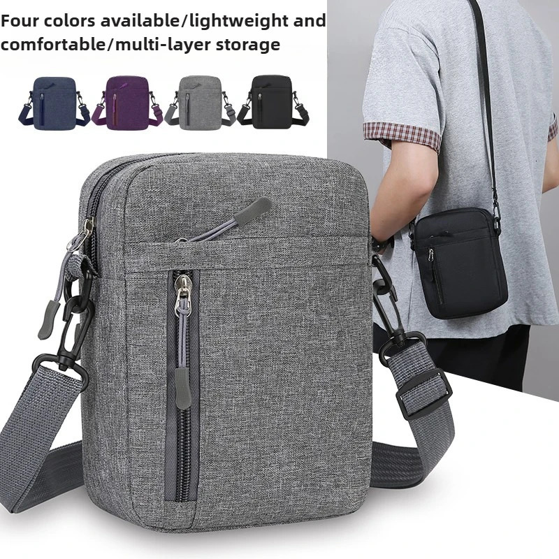 Multi Functional Mens Shoulder Bag Waterproof and Wear-resistant Large Capacity Crossbody Bag for Business Commuting 251230