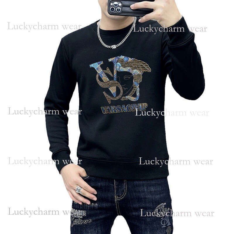 Source Factory One-Piece Dropshipping Spring And Autumn New Letter Heat-Printed Youth Men's Sweatshirt Casual Daily Top