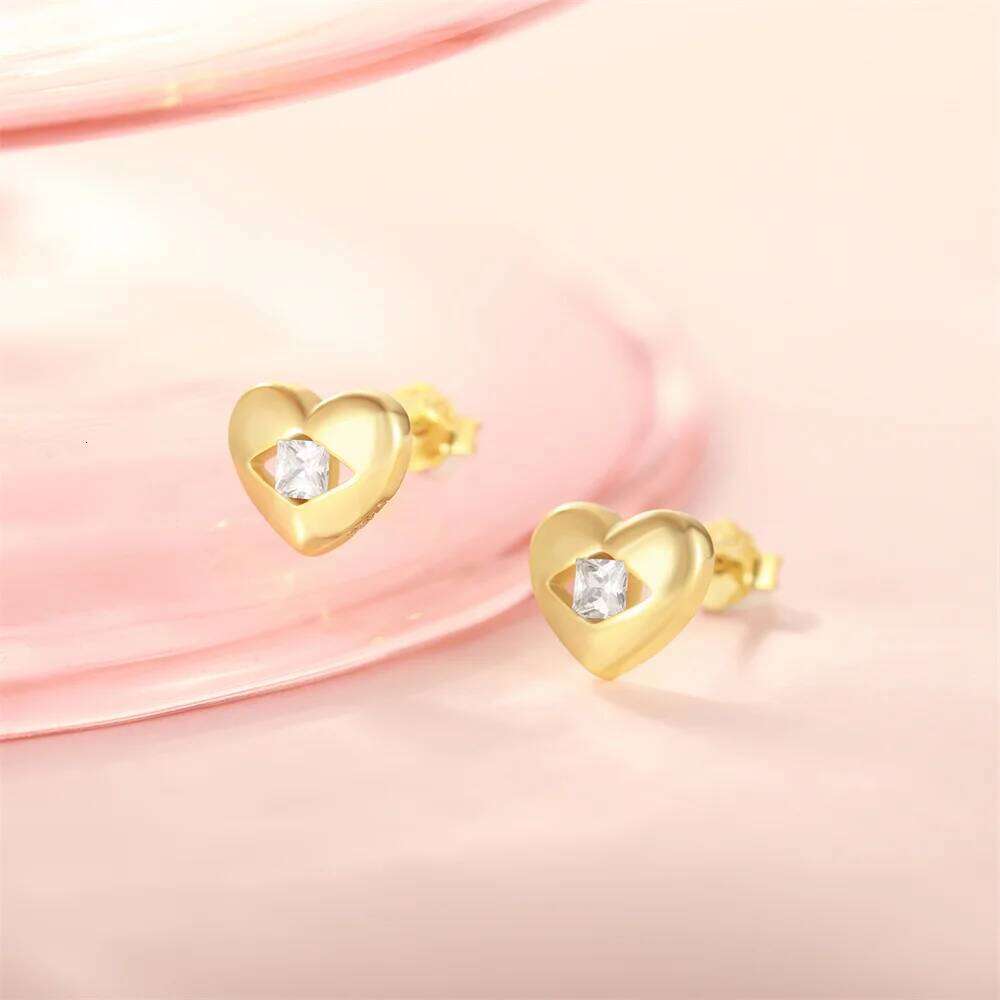 Aide 925 Sterling Silver Zircon Smile Face 18k Gold Plated Earrings Hoop Ear Buckle Party Fashion Jewel Girl Birthday pendientes