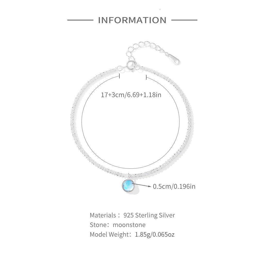 AIDE Real 925 Sterling Silver Sparkling Starry Sky for Women Shiny Lucky Zircon Bracelet Homme Wedding Party Jewelry