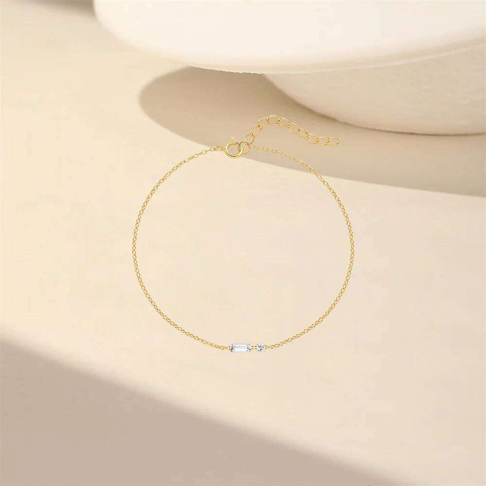 Aide 925 Sterling Silver Unique Zircon for Women Girls Gold Color Chain Bracelet Trendy Waterproof Fine Jewelry Pulsera